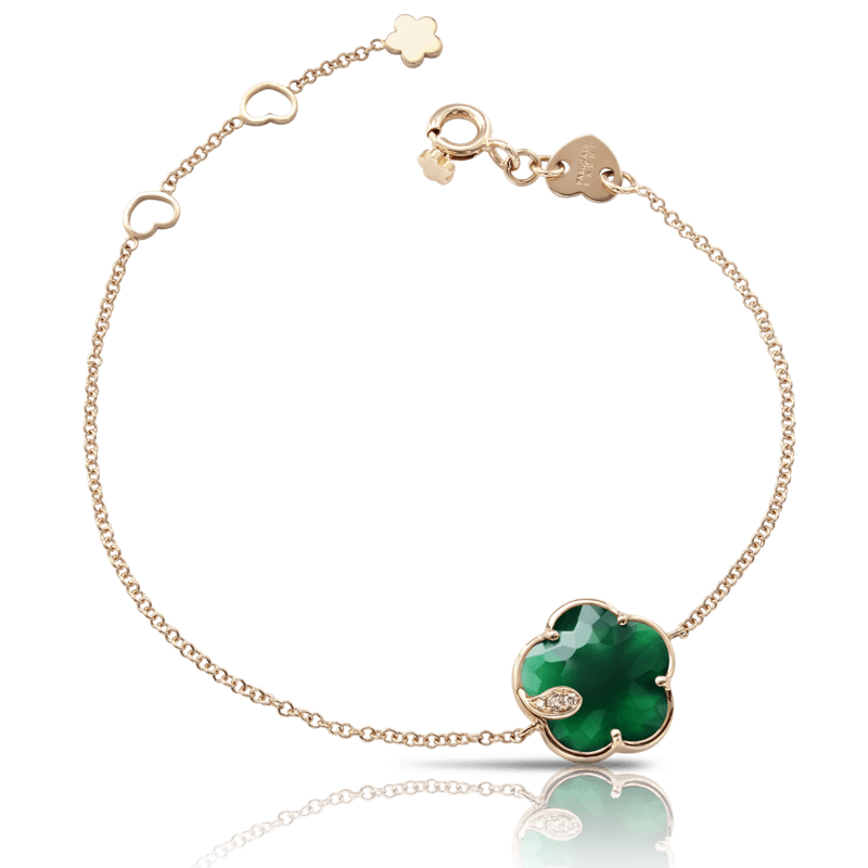 Pasquale Bruni Bon Ton Ton Jolì bracelet pink gold and green agate - Webshop