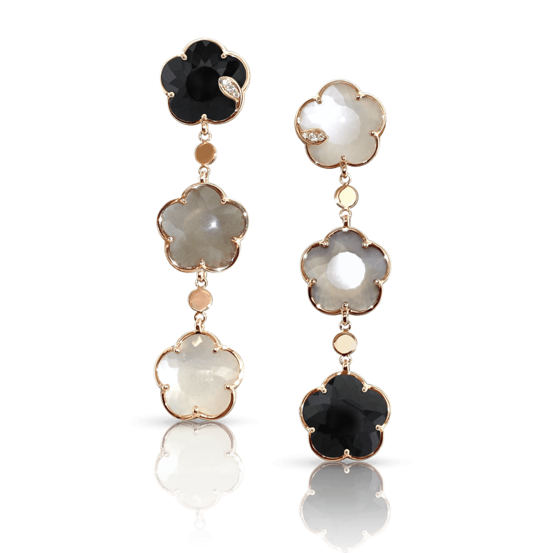 Pasquale Bruni Ton Joli Bouquet Lunaire Earrings rose gold with moon gems