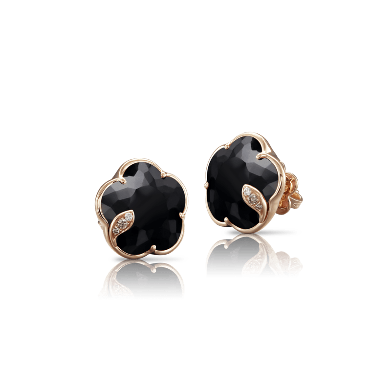 Pasquale Bruni Bon Ton Ton Jolì earrings pink gold and onyx