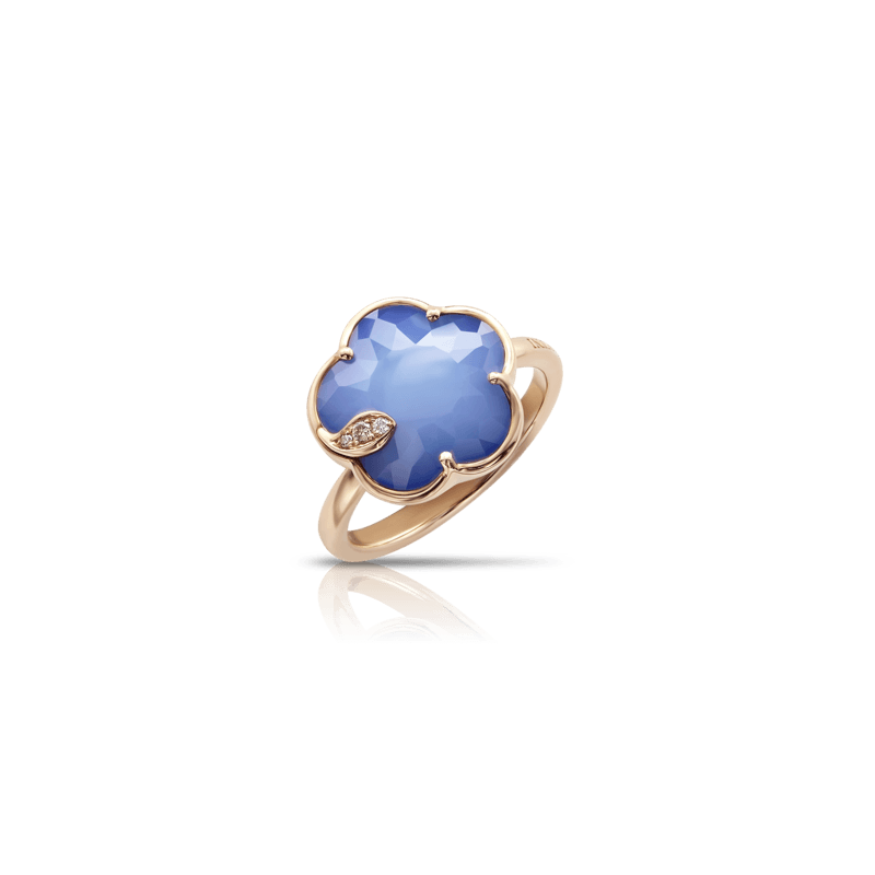 Pasquale Bruni Bon Ton Ton Jolì ring pink gold and white agate and lapis lazuli doublet