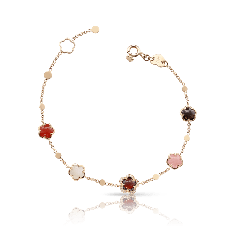 Pasquale Bruni Figlia dei Fiori Bracelet rose gold with earth gems and diamonds