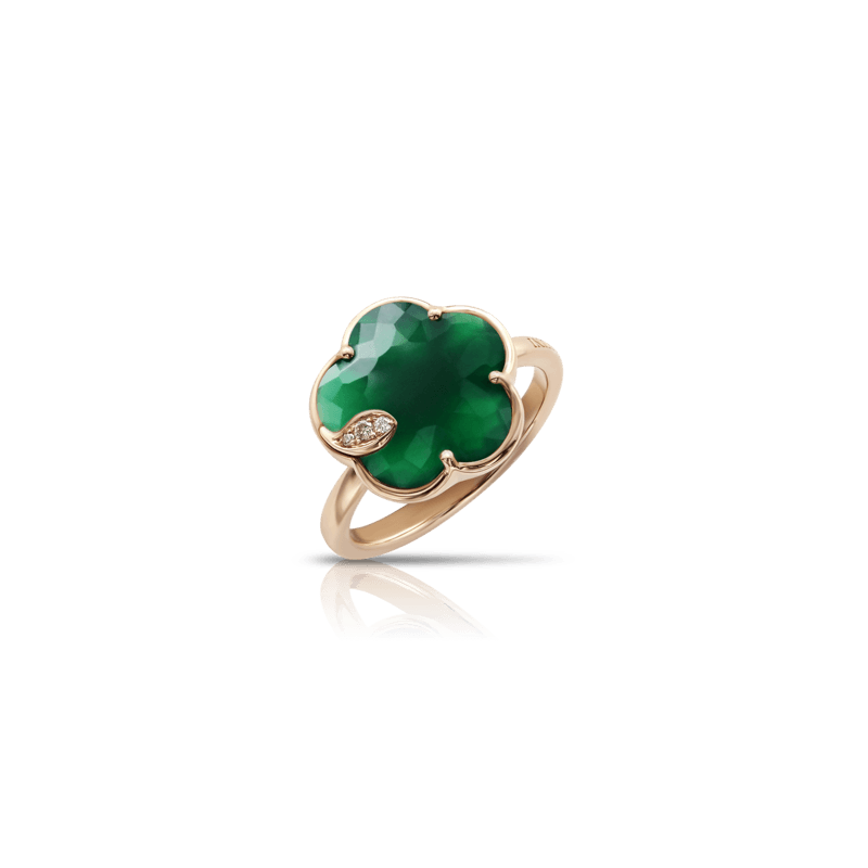 Pasquale Bruni Bon Ton Ton Jolì ring pink gold and green agate