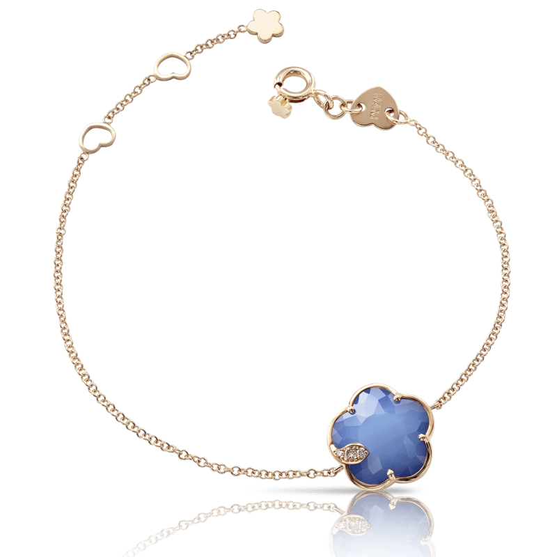 Pasquale Bruni Bon Ton Ton Jolì bracelet pink gold and white agate and lapis lazuli doublet