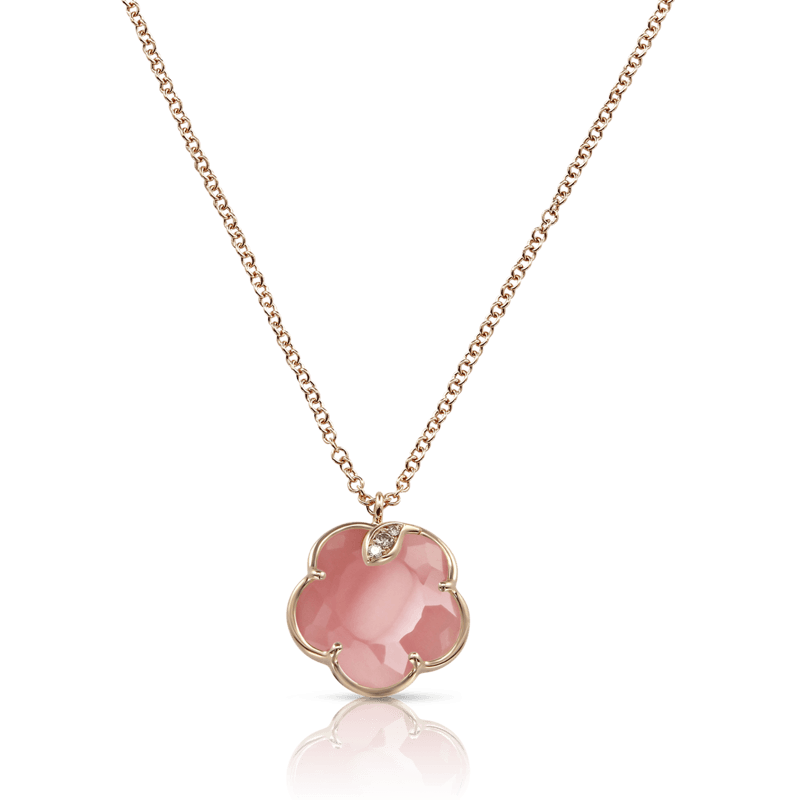 Pasquale Bruni Bon Ton Ton Jolì necklace pink gold and pink chalcedony