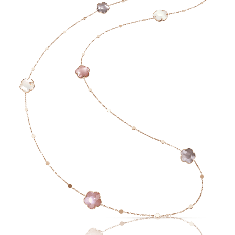 Pasquale Bruni Ton Joli Bouquet Lunaire Sautoir rose gold with moon gems and diamonds