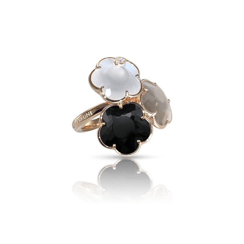 Pasquale Bruni Ton Joli Bouquet Lunaire Ring rose gold with moon gems