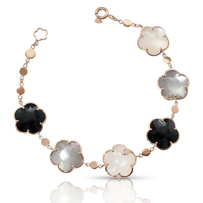 Pasquale Bruni Ton Joli Bouquet Lunaire Bracelet rose gold with moon gems and diamonds