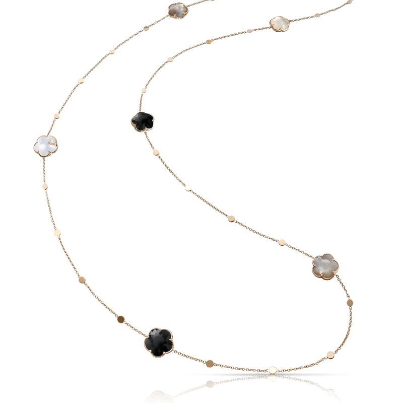 Pasquale Bruni Ton Joli Bouquet Lunaire Sautoir rose gold with moon gems and diamonds