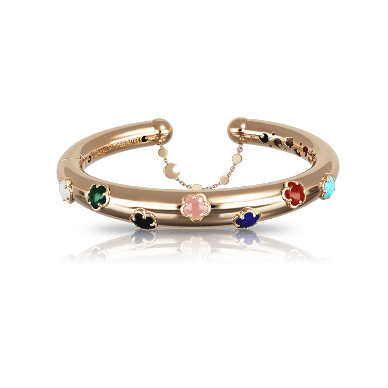 Pasquale Bruni Luna in Fiore bracelet rose gold gemstones diamonds - Webshop