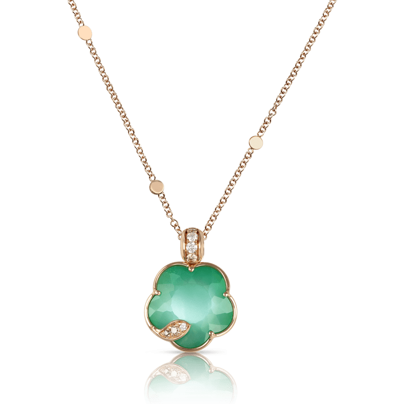 Pasquale Bruni Petit Joli Lunaire necklace pink gold and Lunar Garden Gem - Webshop
