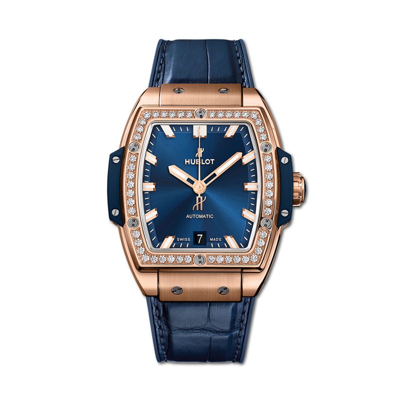 665.OX.7180.LR.1204 | Hublot Spirit of Big Bang King Gold Blue Diamonds - Webshop