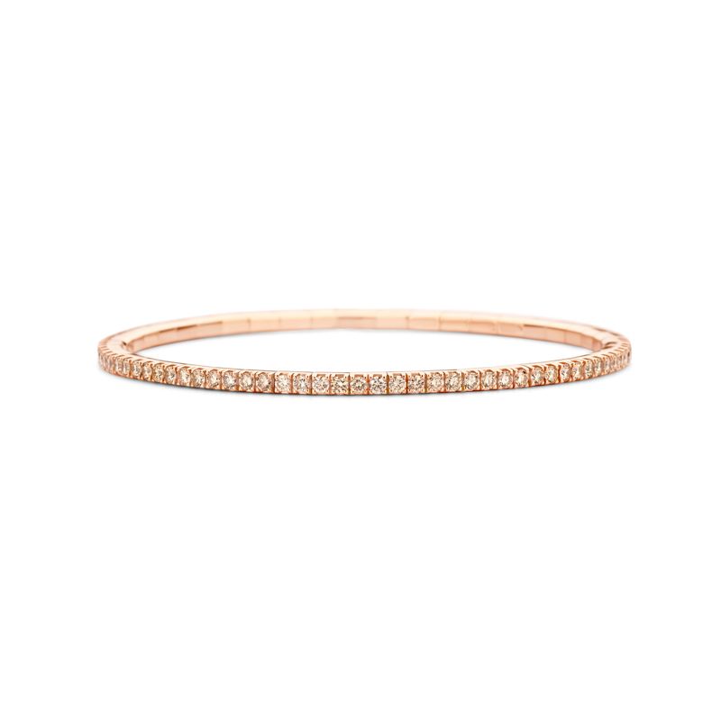 Bracelet tennis Or Rose Diamants Bruns T1 - Bijoux - Webshop