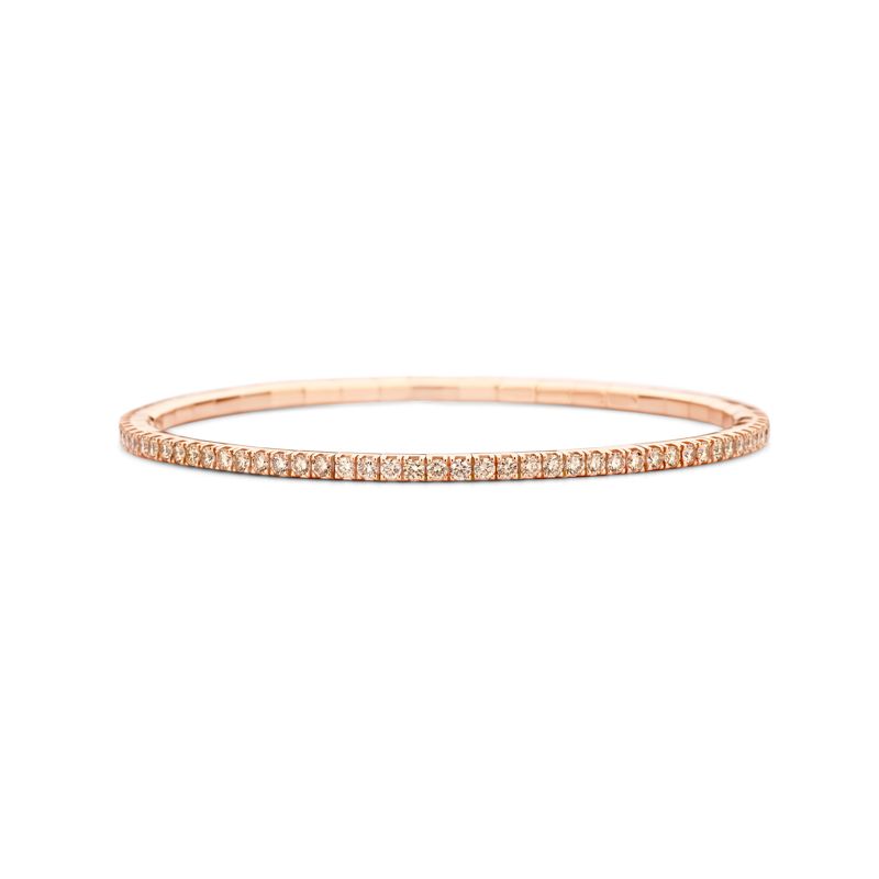 Tennis bracelet Rose Gold Brown Diamonds T2 - Jewelry - Webshop