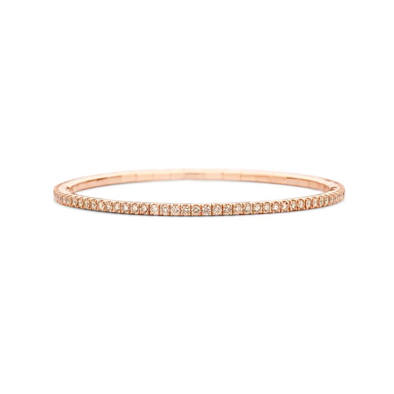 Tennis bracelet Rose Gold Brown Diamonds T2