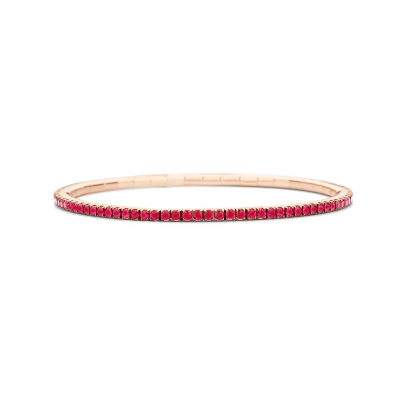 Tennis bracelet Rose Gold Rubies T2 - Jewelry - Webshop