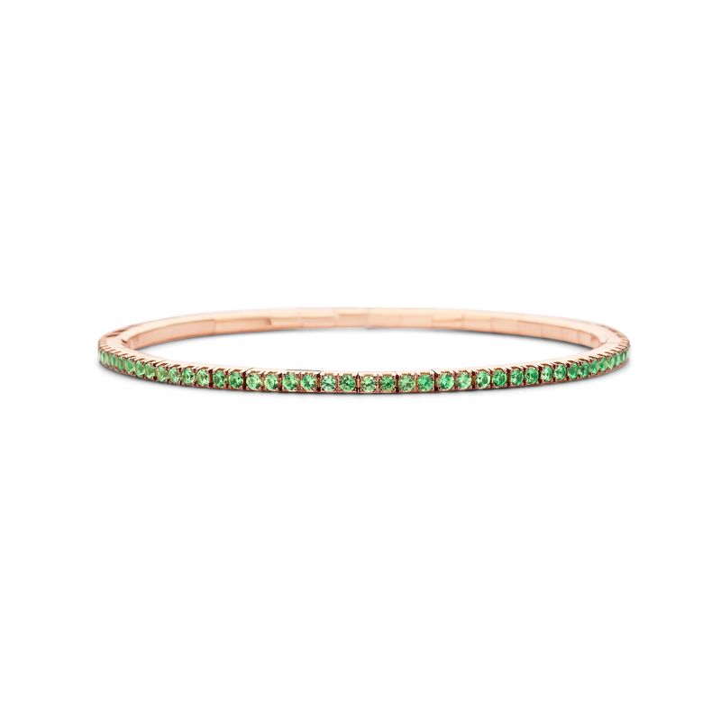 Tennis bracelet Rose Gold Tsavorite T2 - Jewelry - Webshop