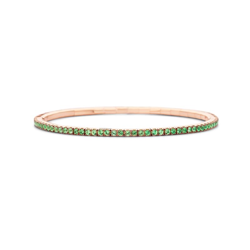 Tennis bracelet Rose Gold Tsavorite T2