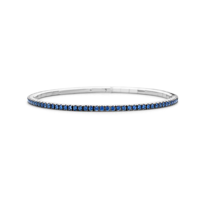 Bracelet tennis Or Blanc Saphir Bleu T2 - Bijoux - Webshop