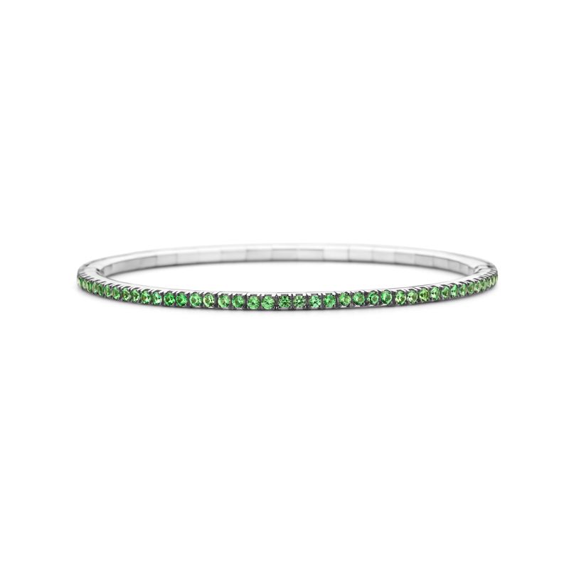 Tennis Bracelet Witgoud Tsavorite T2