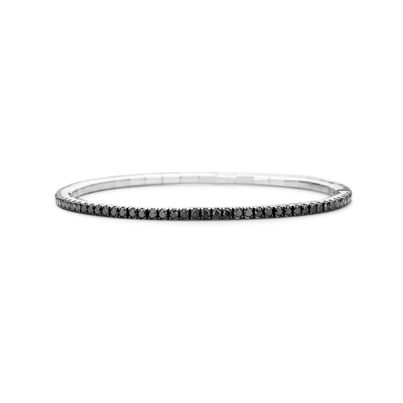 Tennis bracelet White Gold Black Diamonds T2 - Jewelry - Webshop