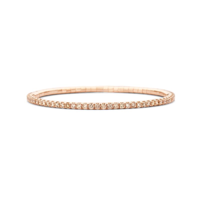 Tennis Bracelet Roségoud Bruine Diamant T3 - Juwelen - Webshop