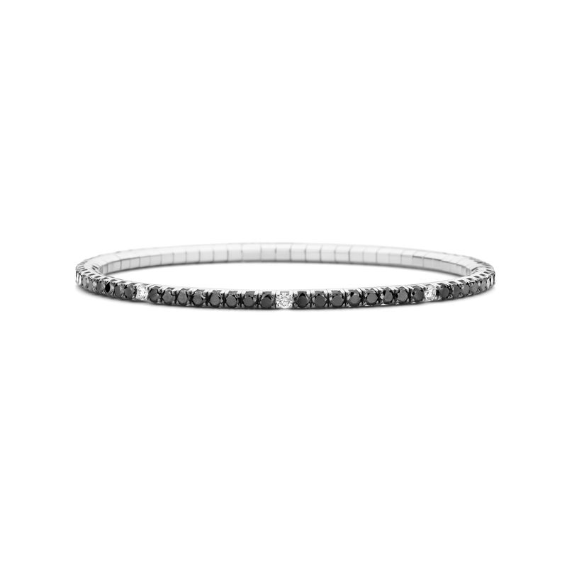 Tennis bracelet White Gold Black & White Diamonds T3