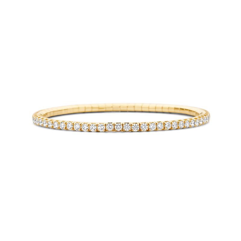 Tennis bracelet Yellow Gold White Diamonds T4