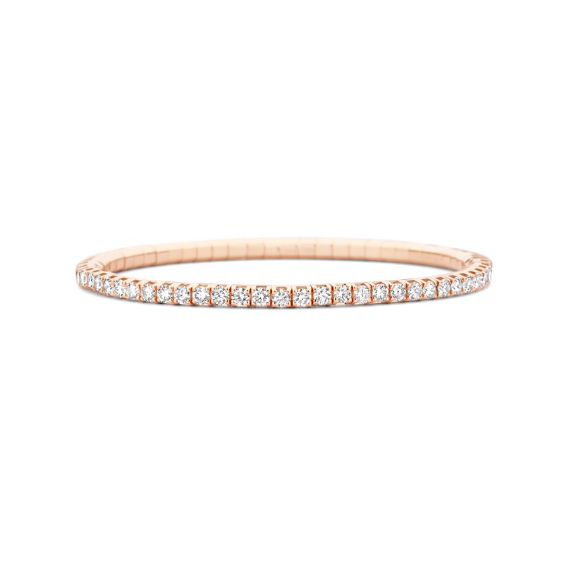 Tennis bracelet Rose Gold White Diamonds T4 - Jewelry - Webshop