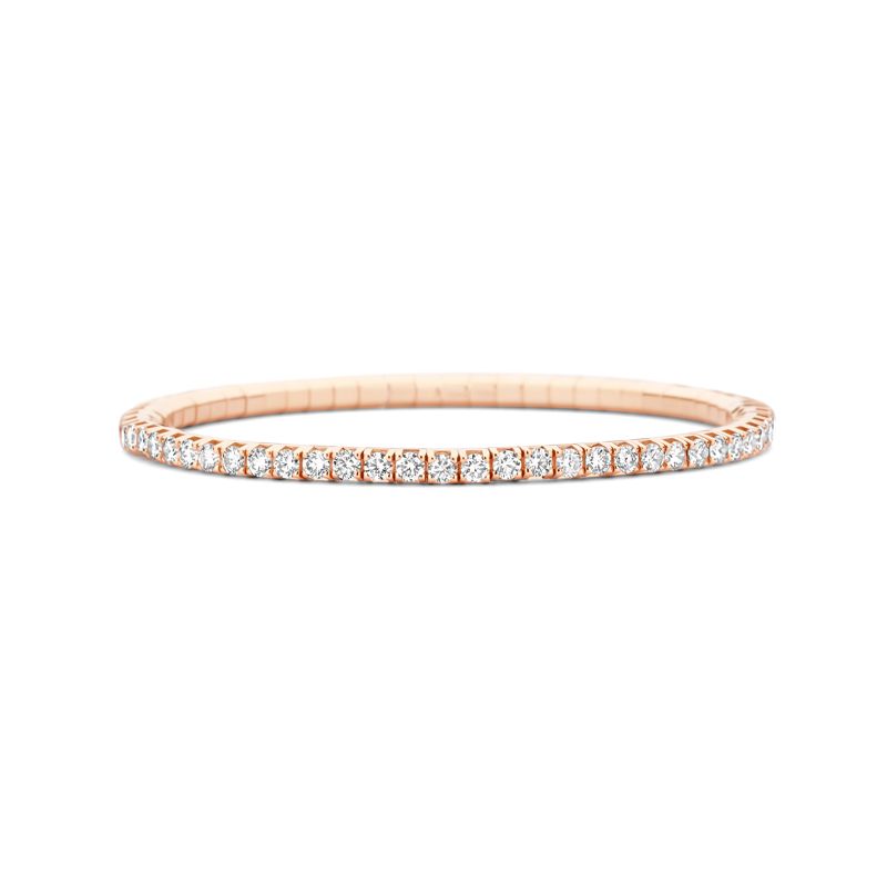 Tennis bracelet Rose Gold White Diamonds T4