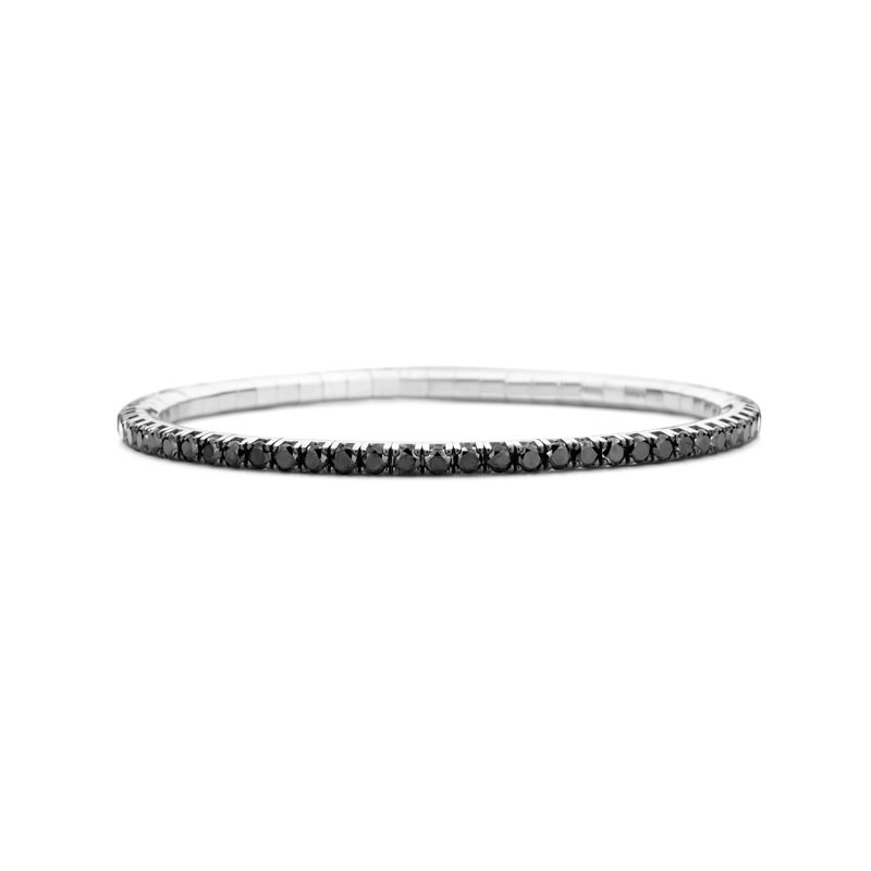 Bracelet tennis Or Blanc Diamants Noirs T4 - Bijoux - Webshop