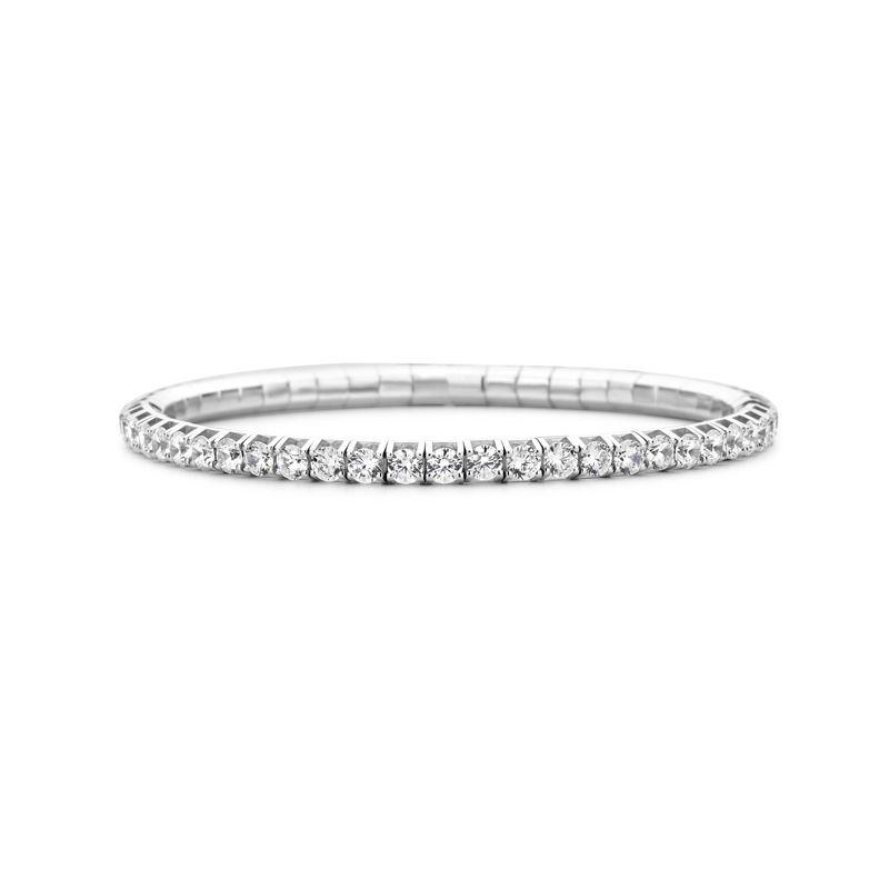 Tennis bracelet White Gold White Diamonds T6