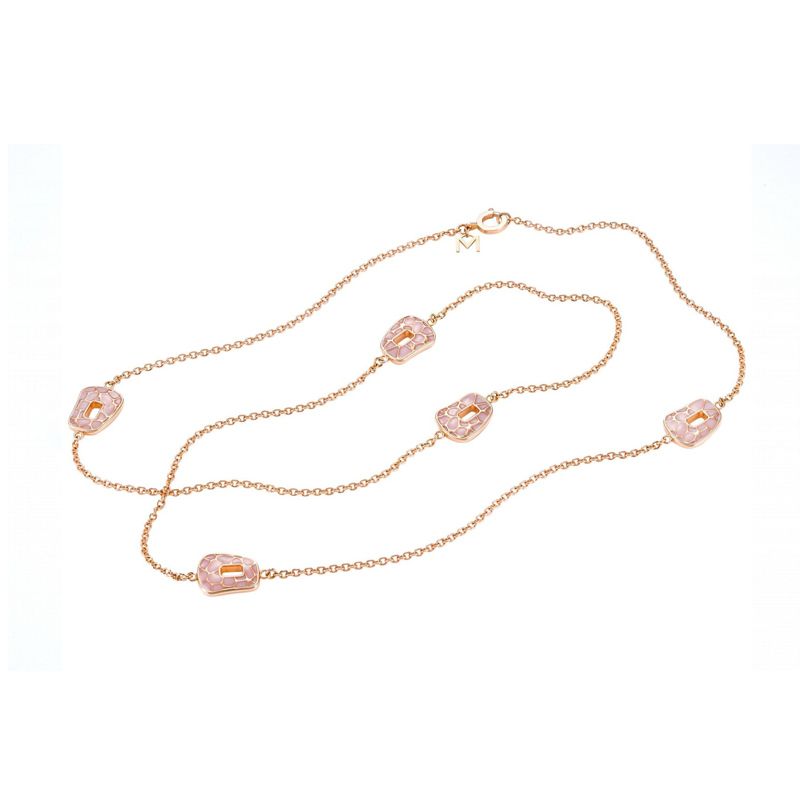 Navettes necklace rose gold 100 cm - Necklaces - Webshop