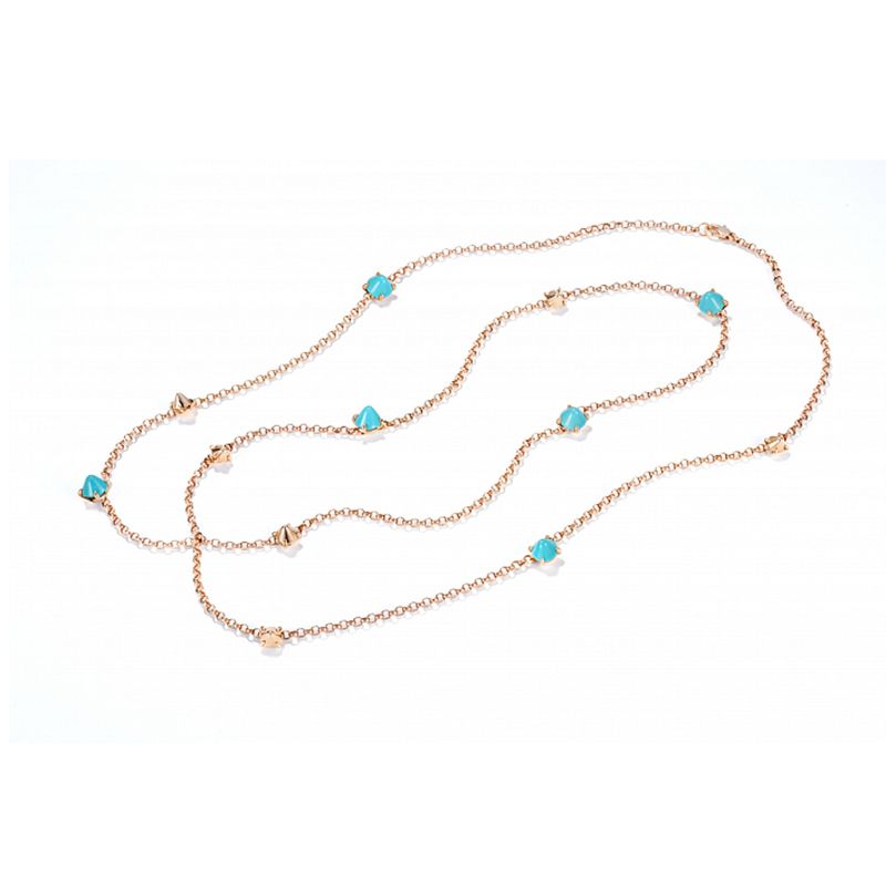 Mattioli Ever Necklace rose gold and turquoise