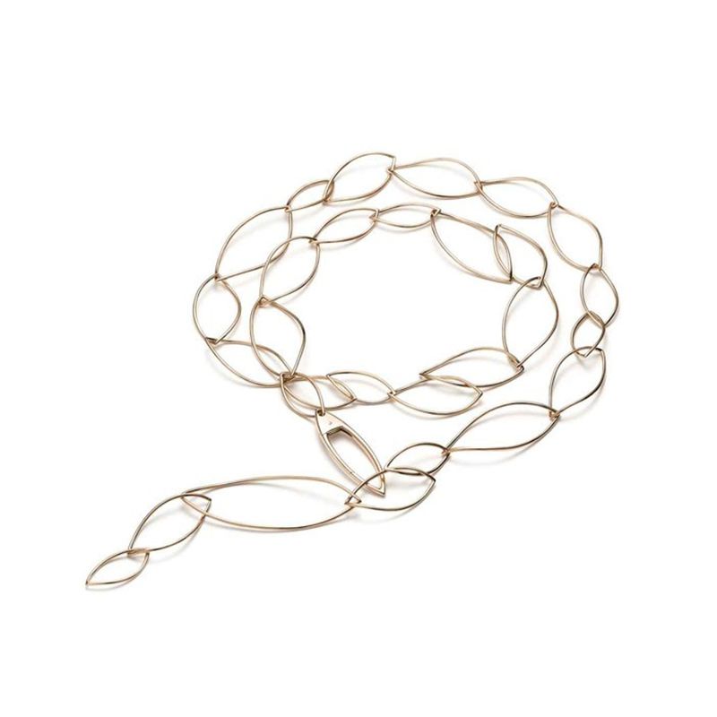 Navettes necklace rose gold 100 cm - Necklaces - Webshop
