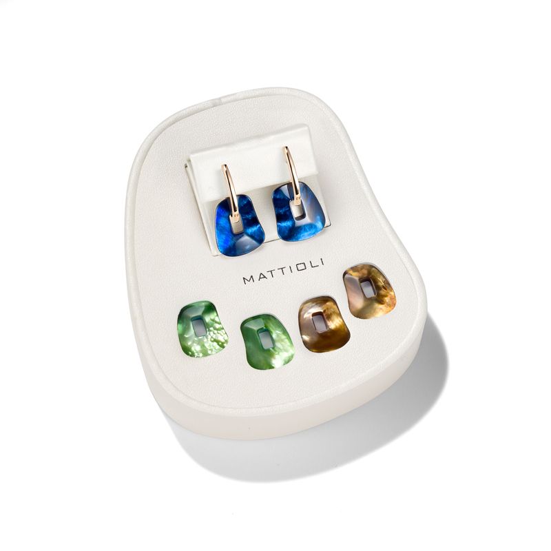 MOR054R001 | Mattioli Puzzle Gift Box earrings rose gold - Mattioli - Webshop
