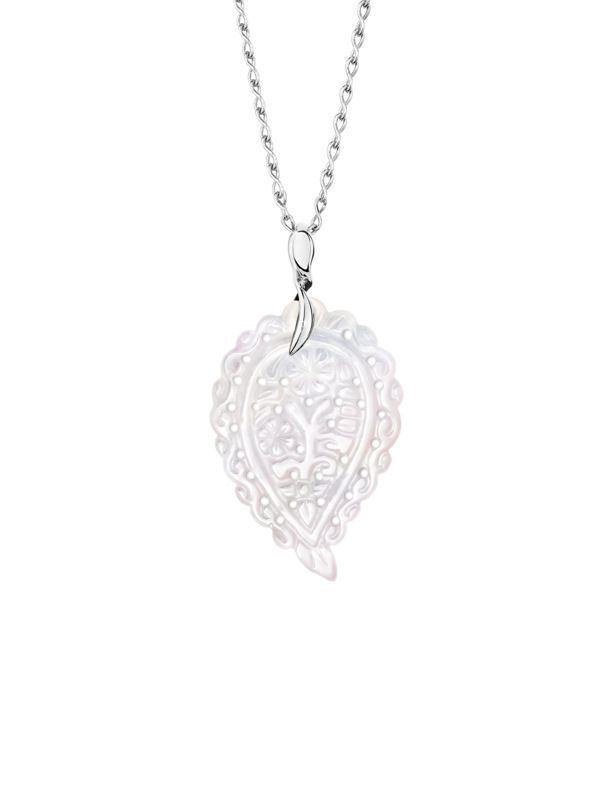 Tamara Comolli India pendant white gold with mother of pearls