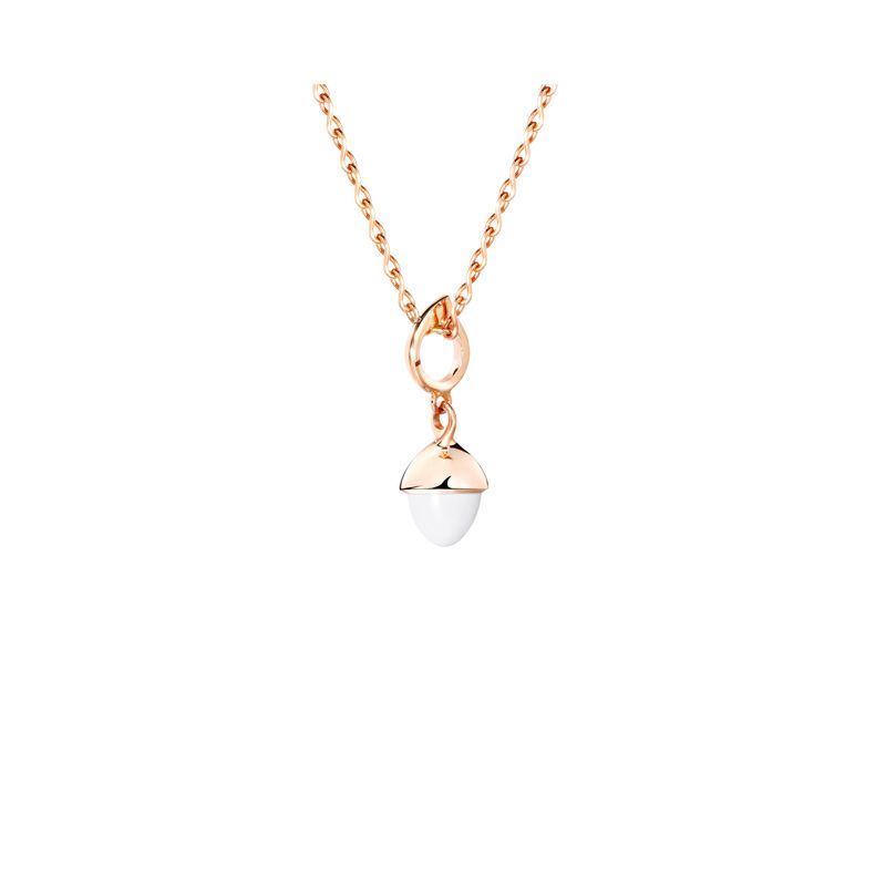 Tamara Comolli Mikado Flamenco Pendant Rose gold with Cacholong