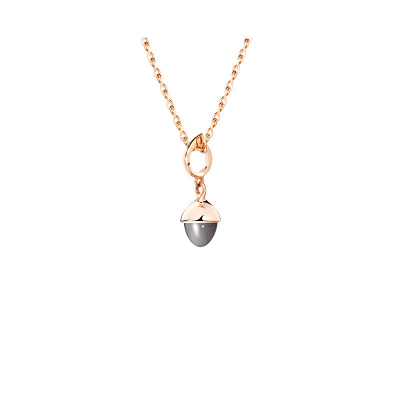 Tamara Comolli Mikado Flamenco Pendant Rose gold with Moonstone Grey