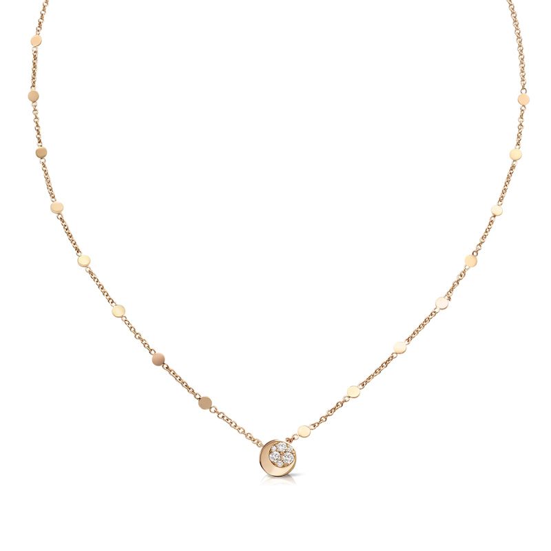 Pasquale Bruni Luce necklace rose gold and white diamonds - Webshop