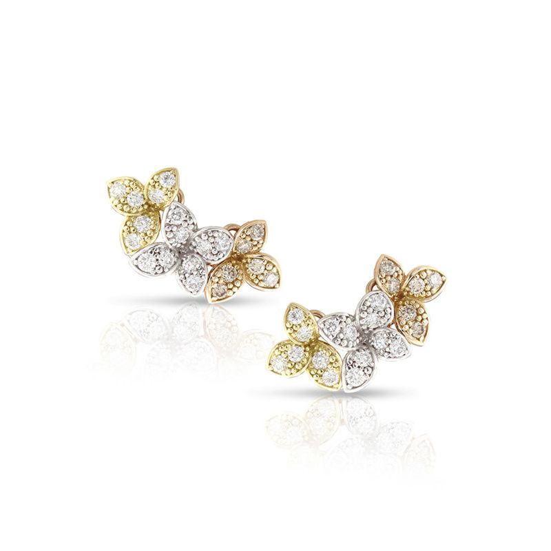 Pasquale Bruni Ama Earrings tricolor with white diamonds