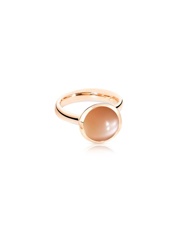 Tamara Comolli Bouton ring large rose gold with moonstone