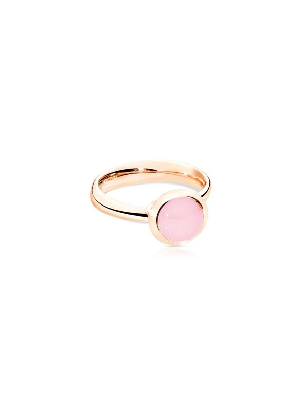 Tamara Comolli Bouton ring small rose gold with moonstone  - Webshop
