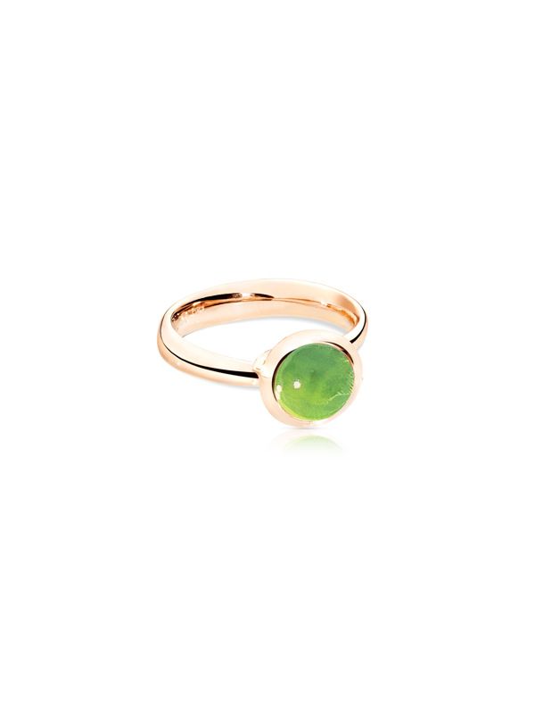 Tamara Comolli Bouton ring small rose gold with moonstone  - Webshop