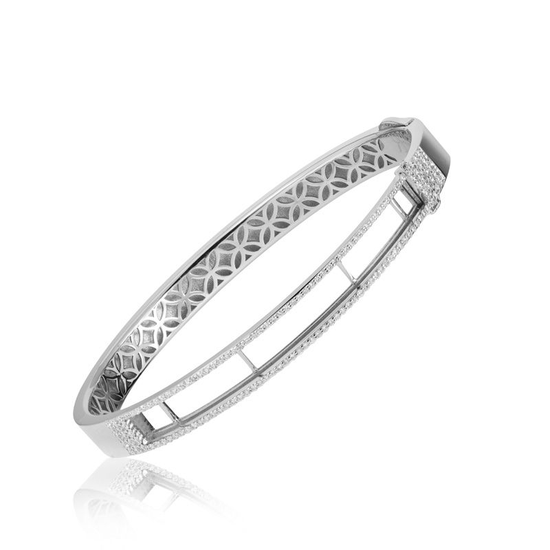 RF Jewels Iconic Motion Slim Diamond Bangle 7T Or Blanc