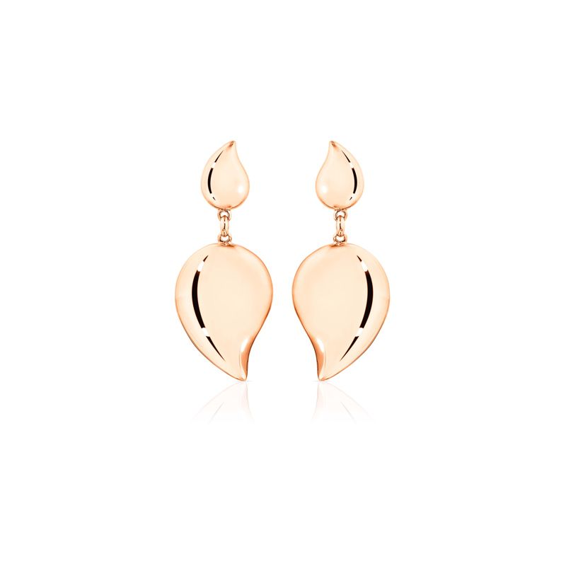 Tamara Comolli Signature Wave Earrings rose gold with 2 drop elements - Webshop
