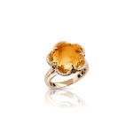 Pasquale Bruni Bon Ton Ring rose gold with citrine and diamonds