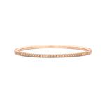 Bracelet tennis Or Rose Diamants Bruns T2