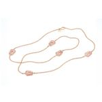 Mattioli Puzzle Necklace rose gold with pink enamel