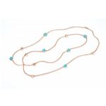 Mattioli Ever Necklace rose gold and turquoise