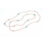 Mattioli Ever Necklace rose gold and turquoise